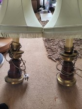 Vintage Table Lamps Matching Pair