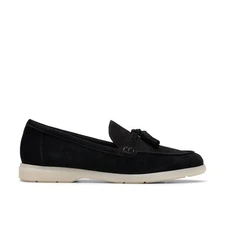 Clarks Womens Narini Edge Black Suede Casual  Shoes