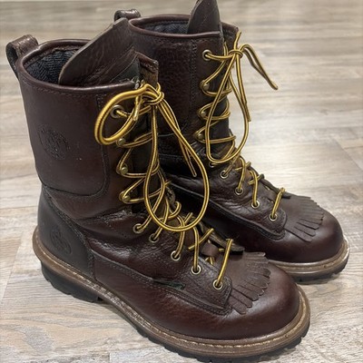 Georgia Boot Waterproof Soft Toe Logger Boots Mens Sz 11 W G7113 Brown Leather Georgia Boot Men main image 2