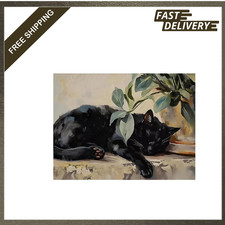 Sleeping Cat Paint by Number Kit for Adults, Canvas 16x20 inch, Acrylic Painting