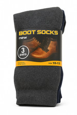 3 Pair Men  s All-Season Work Boot Socks Size 10-13   Cushioned Durable Mid-Calf