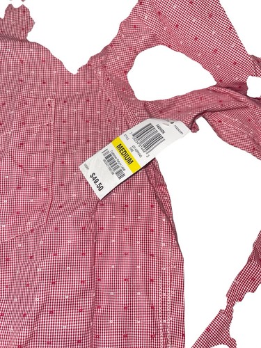 Club Room Men's Medium Dobby Check Long-Sleeve Shirt Retail $49.50 100% Cotton - Picture 11 of 13