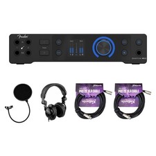 Fender Quantum HD 2 20x24 USB-C Audio Interface Bundle w/ Headphones  2 XLRs