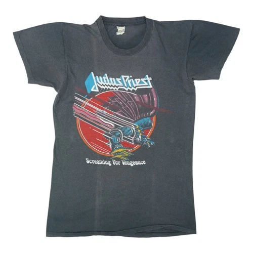 Judas Priest Screaming For Vengeance Tour Shirt 1980s vintage concert t-shirt, vintage, size M, single stitch, B+ condition