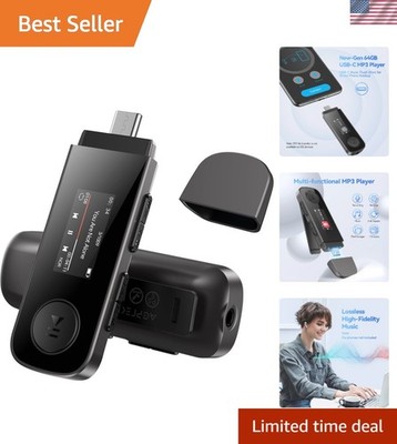 64GB USB MP3 Player with Bluetooth, U5PL 2 in 1 Type-C & USB Music Player wit...