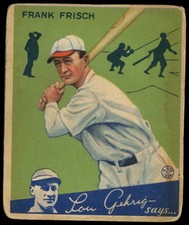 1934 Goudey 13 Frankie Frisch St. Louis Cardinals HOF GREAT IMAGE