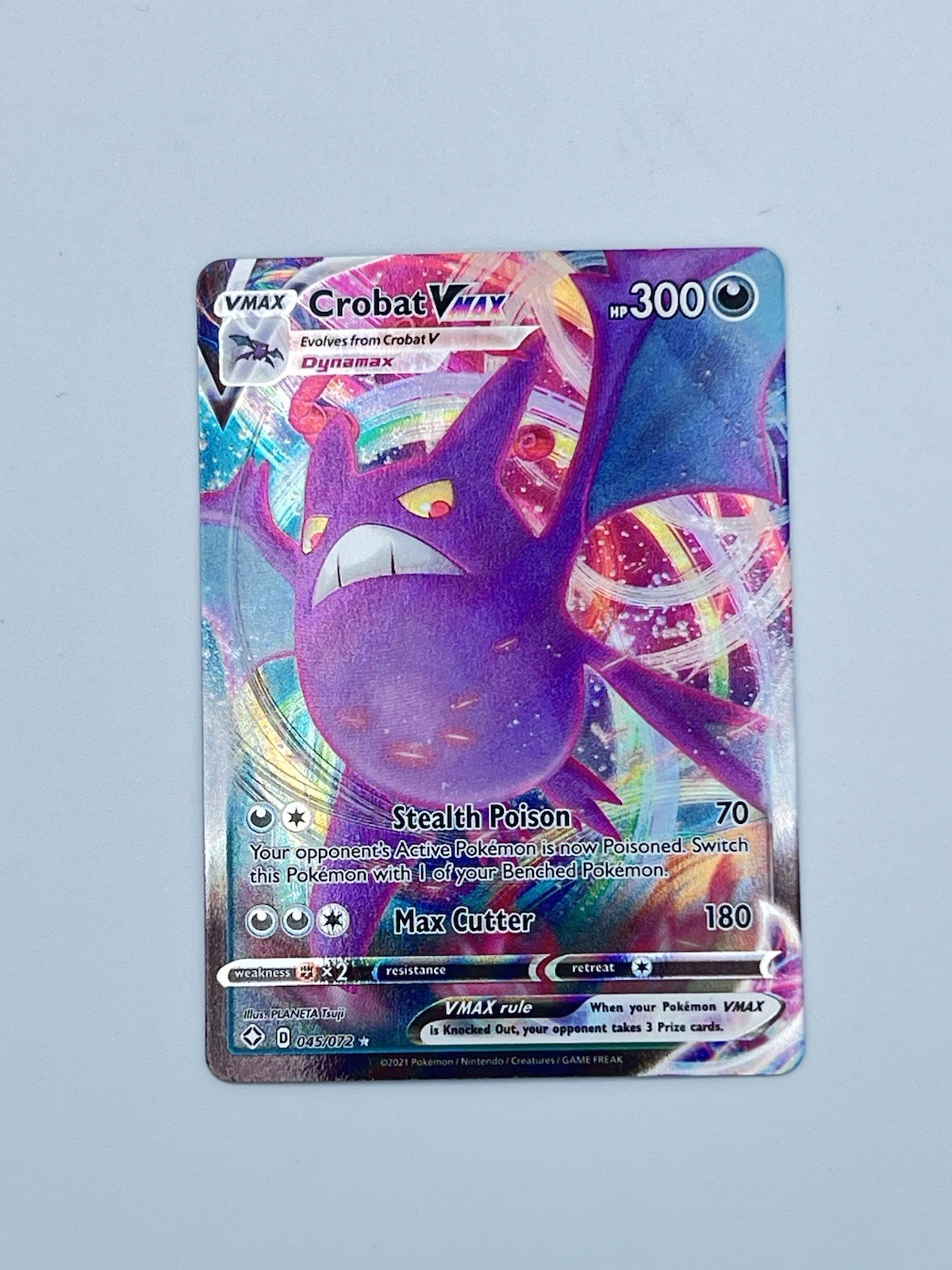 Crobat VMAX 045/072 Shining Fates Holo Rare VMAX Near Mint