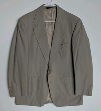 HASPEL Vtg Solid Beige Khaki BLAZER SUIT COAT JACKET Men's 40R