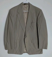 HASPEL Vtg Solid Beige Khaki BLAZER SUIT COAT JACKET Men's 40R
