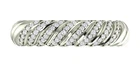 VVS1 D Round Moissanite Ring 925 Silver Twisted Band Diamond Style Size 7 Women
