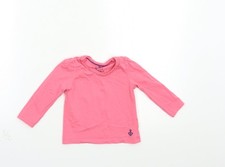Baby UK Size 9-12 Months mamas & papas Pink Basic T-Shirt