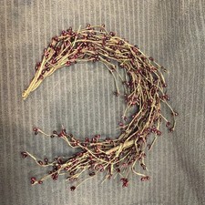 Burgundy Pip Berries Holiday Vine 20  Long For Crafting Decorating