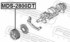 Puleggia albero motore MDS-2800DT FEBEST per MITSUBISHI PAJERO II