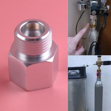 T21-4 to W21.8-14 Adapter Fish CO2 Cylinder Tank fit for SodaStream Silver!