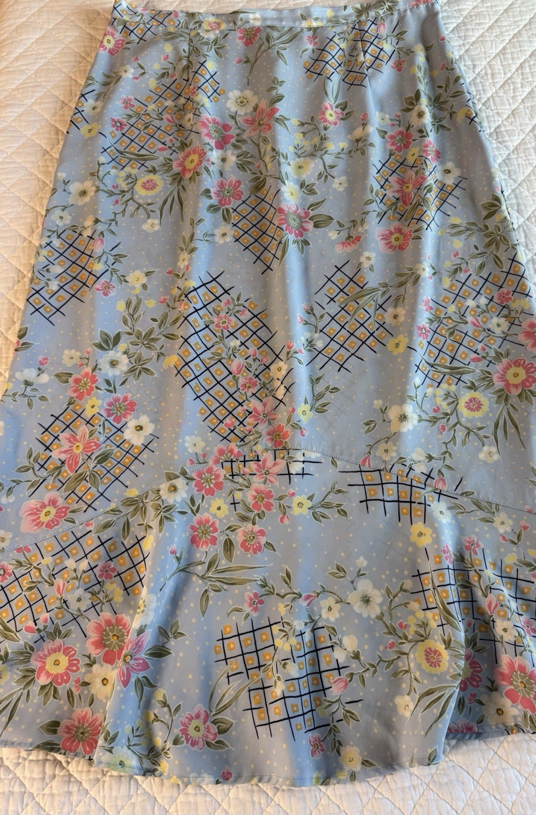 Sag Harbor Women's Floral Maxi Skirt Size 16 Elastic Waist Cottage Core Spring