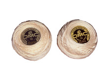 Two DMC Pearl Cotton Size 12 Ecru