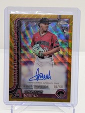 2025 Topps Chrome Update #CRDA-CME Cristian Mena Debut Auto Gold Wave Refc #/50