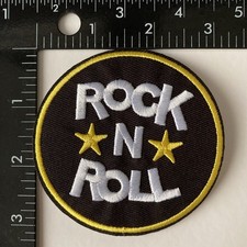 Rock N Roll Embroidered Iron On Patch Music