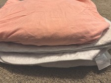 Crib Sheet Pink/peach and Crib Mattress Protector