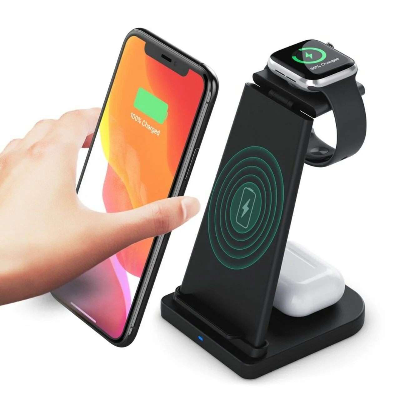 3-in-1 Fast Wireless Charging Stand for Phones, Apple Watch & AirPods image 10