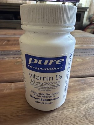 Pure Encapsulations Vitamin D3 125 mcg (5,000 IU) Supplement to Support Bone