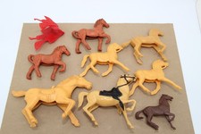 Lot of Plastic Toy Horses  Cowboys Tim-Mee Auburn