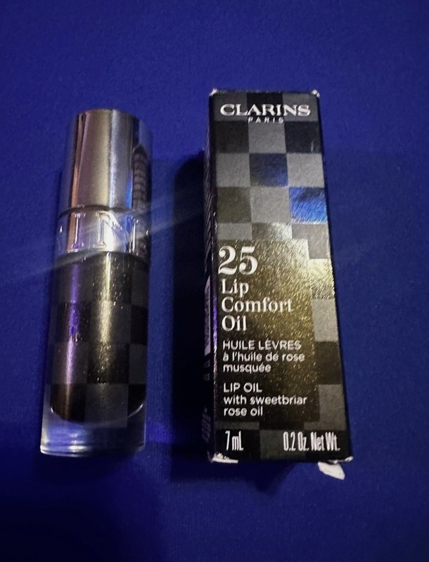 Clarins Lip Comfort Oil 25 Black/Plum Shimmer(PH Reactive)~BNWB~7ml~MSRP $30