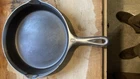 Griswold Cast Iron Skillet No. 8 Erie PA USA 704 Vintage Cookware nickel plated.