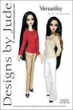 Versatility Pants & Tops Doll Clothes Sewing Pattern 17" Vinyl Evangeline