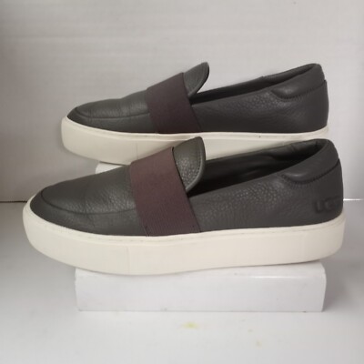 UGG Chayze Gray Low Top Leather Slip On Loafers 1112415 Women US