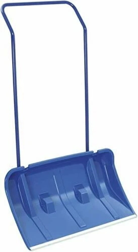 Schneeschieber mit Rollen Schneeschaufel Räder Schneeschild in blau schwarz NEU - Bild 3 von 4