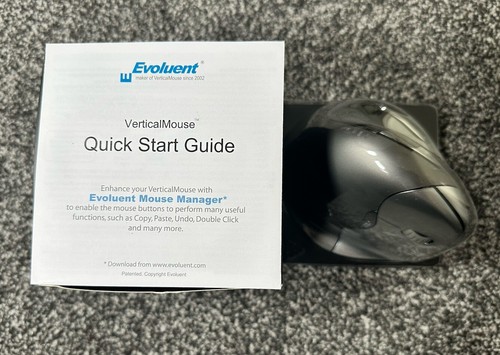 Evoluent 4 Vertical Right Hand Mouse, Grey/Silver (BNEEVR4)