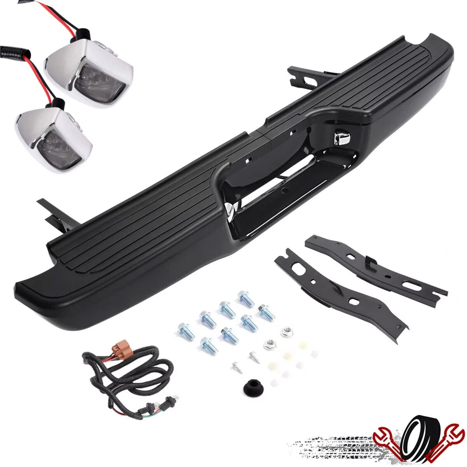 Black Complete Rear Steel Step Bumper Assembly For Toyota Tacoma Truck 1995-2004 Foto 2 de 4