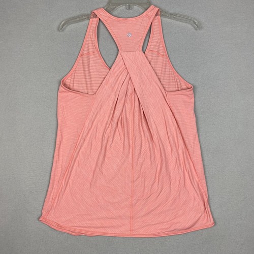 Lululemon Womens Essential Tank Racerback Heathered Light Coral Workout Yoga - Picture 2 of 5