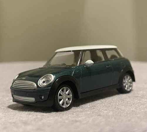 Diecast Norev Mini Cooper 3 Inches 1/64 Green Metal Car New Without Box - Picture 1 of 5