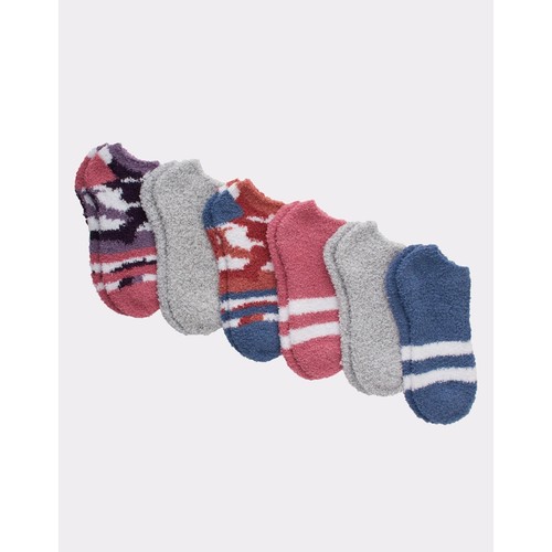 6 Paar Hanes® Damen super weiche Winter kuschelig flauschig NO SHOW Hausschuhe Socken - Bild 5 von 16