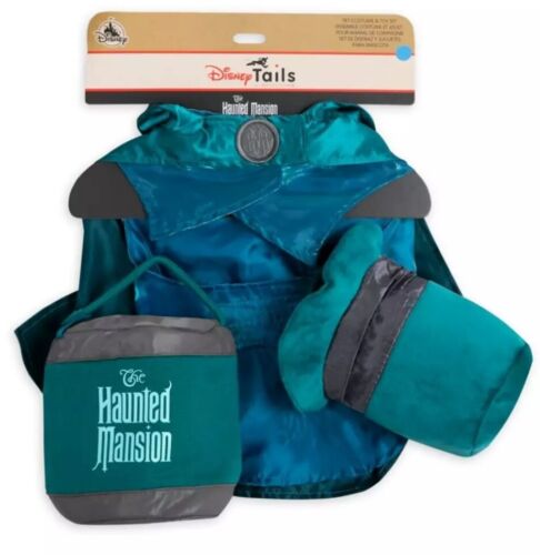 Disney Tails The Haunted Mansion Hatbox Ghost Dog Costume & Squeaky Toy Size XS - Picture 1 of 10