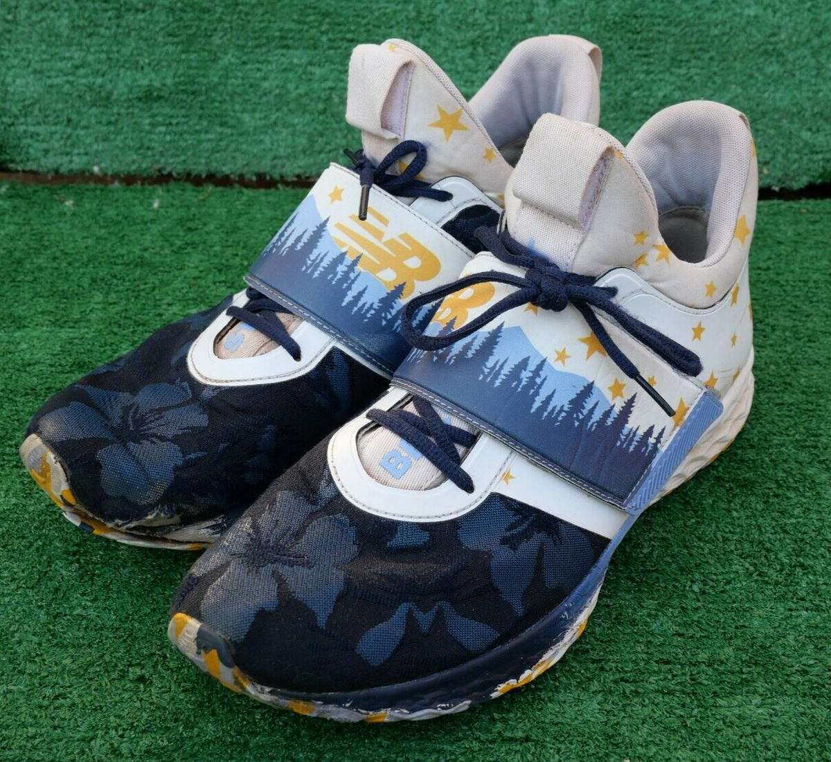 Francisco Lindor 2021 New Balance All Star Game ASG PE Used Worn NB Turf  Shoes