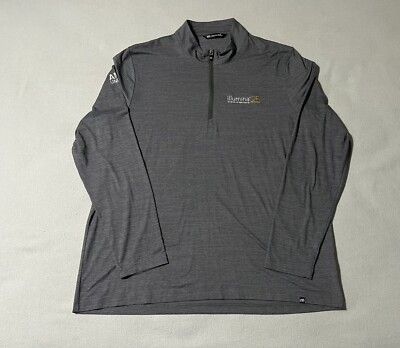 Travis Mathew Mens 2XL 1/4 Zip Pullover Gray Lightweight Performance Golf XXL