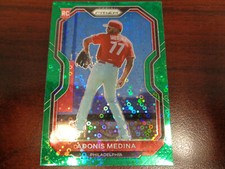 2021 Prizm Adonis Medina #56 GREEN Donut Circles ROOKIE CARD-Phillies