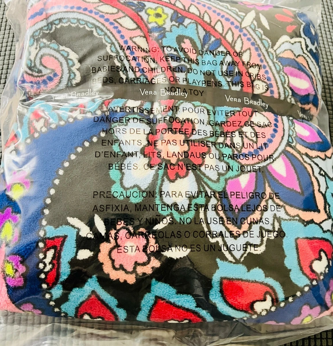 Vera Bradley Throw Blanket Haymarket Paisley Size 80