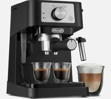 De Longhi Stilosa Manual Espresso Machine, Black/Stainless, EC260BK