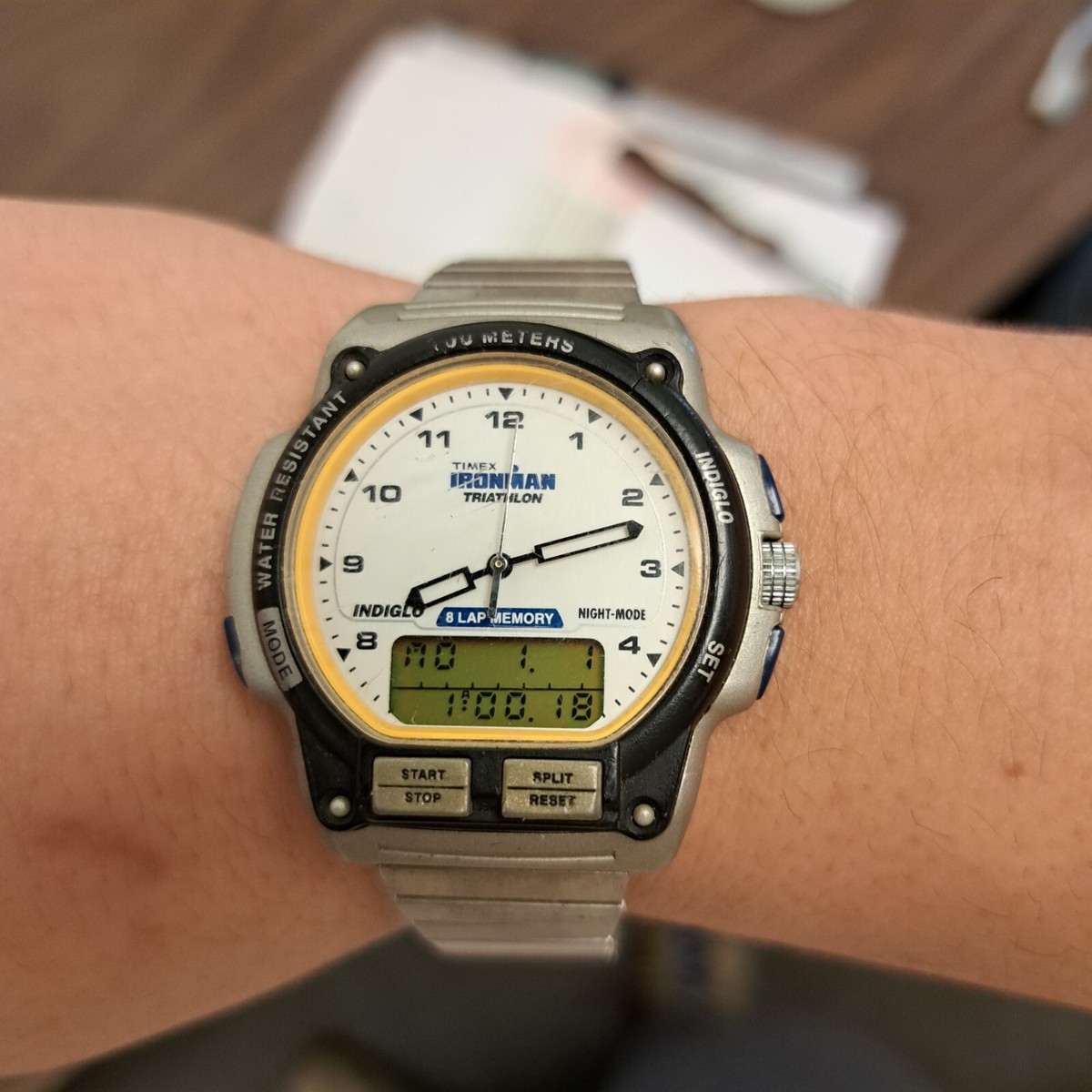 Vintage 1990s Timex Ironman Triathlon 100M Analog/Digital Vintage 1990s Timex Ironman Triathlon 100M Analog/Digital