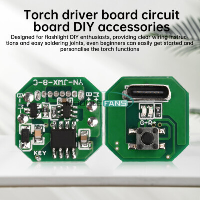 Flashlight Driver Circuit Board Type-C Charging Discharging Integrated Module