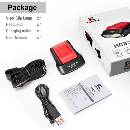 KLARUS Faros Clip en Sombrero Gorra Luz LED Cabeza Antorcha Lámpara de Campamento USB Recargable - Imagen 18 de 30