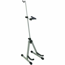 VIOLIN VIOLA STAND with Bow Holder Adjustable to Fit All Violins Violas INGLES