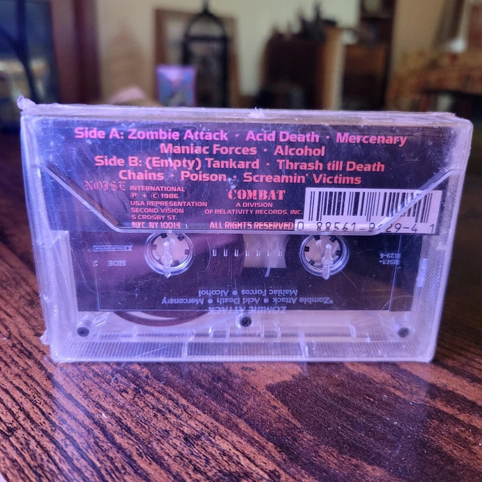 Tankard Zombie Attack Cassette Tape 1986 German Thrash Metal Sealed New  - Image 2 of 4