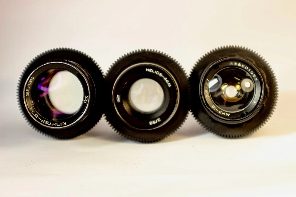 Helios 44M 58mm Mir-1B 37mm Jupiter-37A 135mm Cine mod lens Canon EF mount / Set - Image 3 of 4