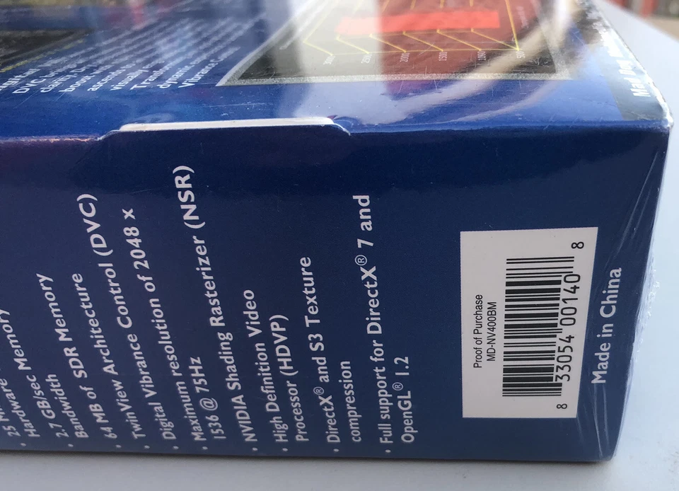 NEW SEALED NVIDIA GeForce2 MX400 AVG 64MB DDR SDRAM Graphics Card Mad Dog - Image 3 of 3