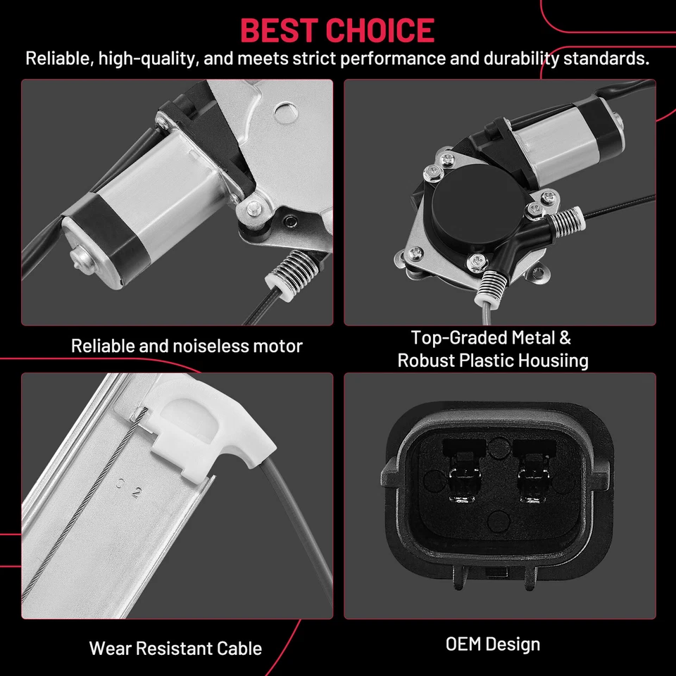 Se adapta a regulador de ventana eléctrica Ford Escape 2008-2012 con motor lado del conductor trasero Foto 2 de 4